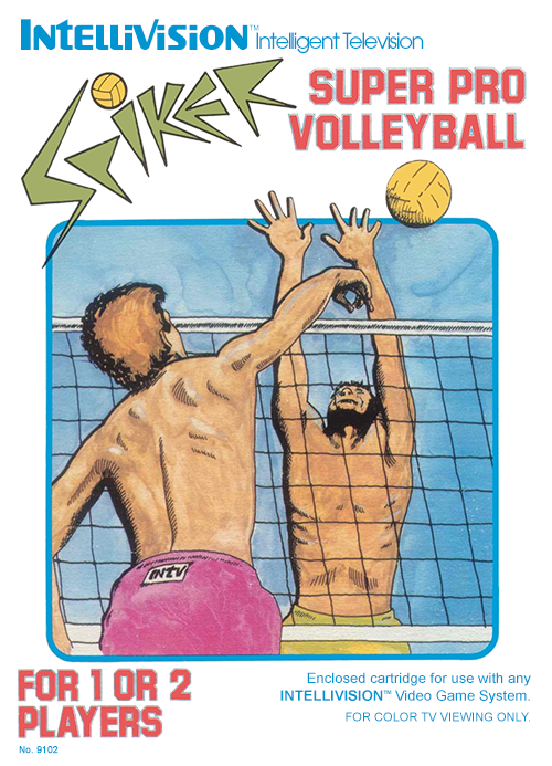 Spiker! Super Pro Volleyball box art for Intellivision